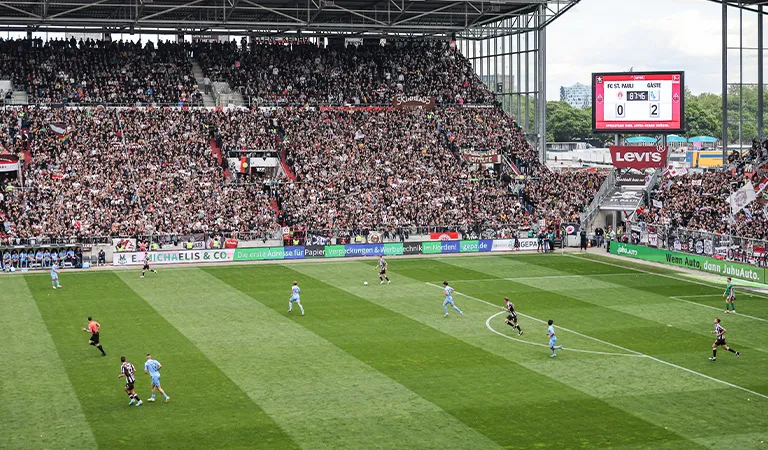 Game clip from the match between FC St. Pauli and VfL Bochum at Millerntor. (Photo)